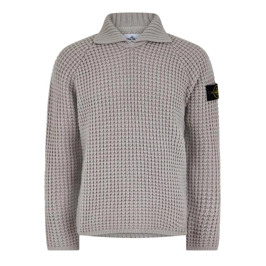 Stone Island Polo Knitted Jumper - Beige